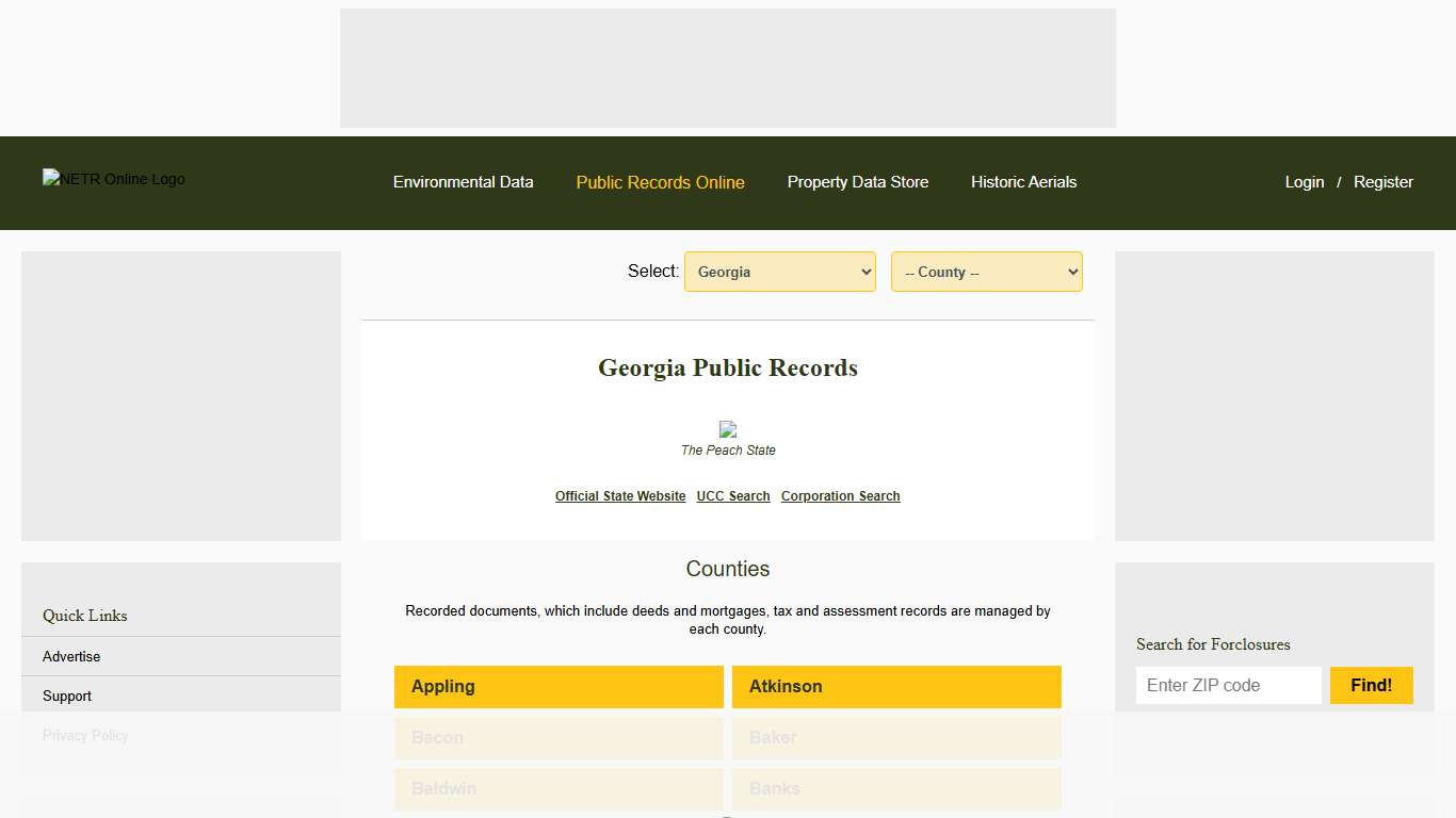 Georgia Public Records Online Directory
