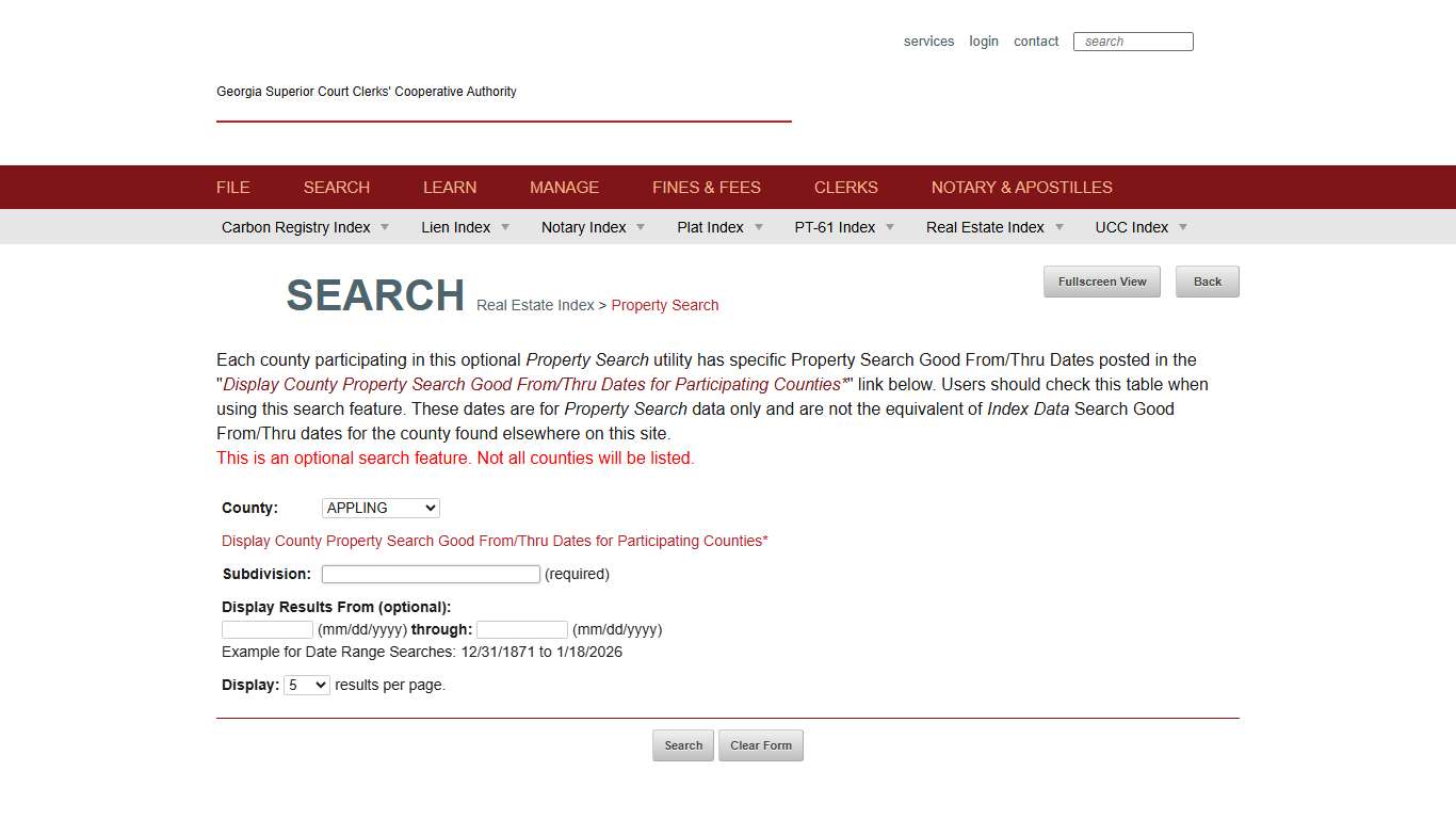 Georgia Property Records Search | Real Estate | GSCCCA