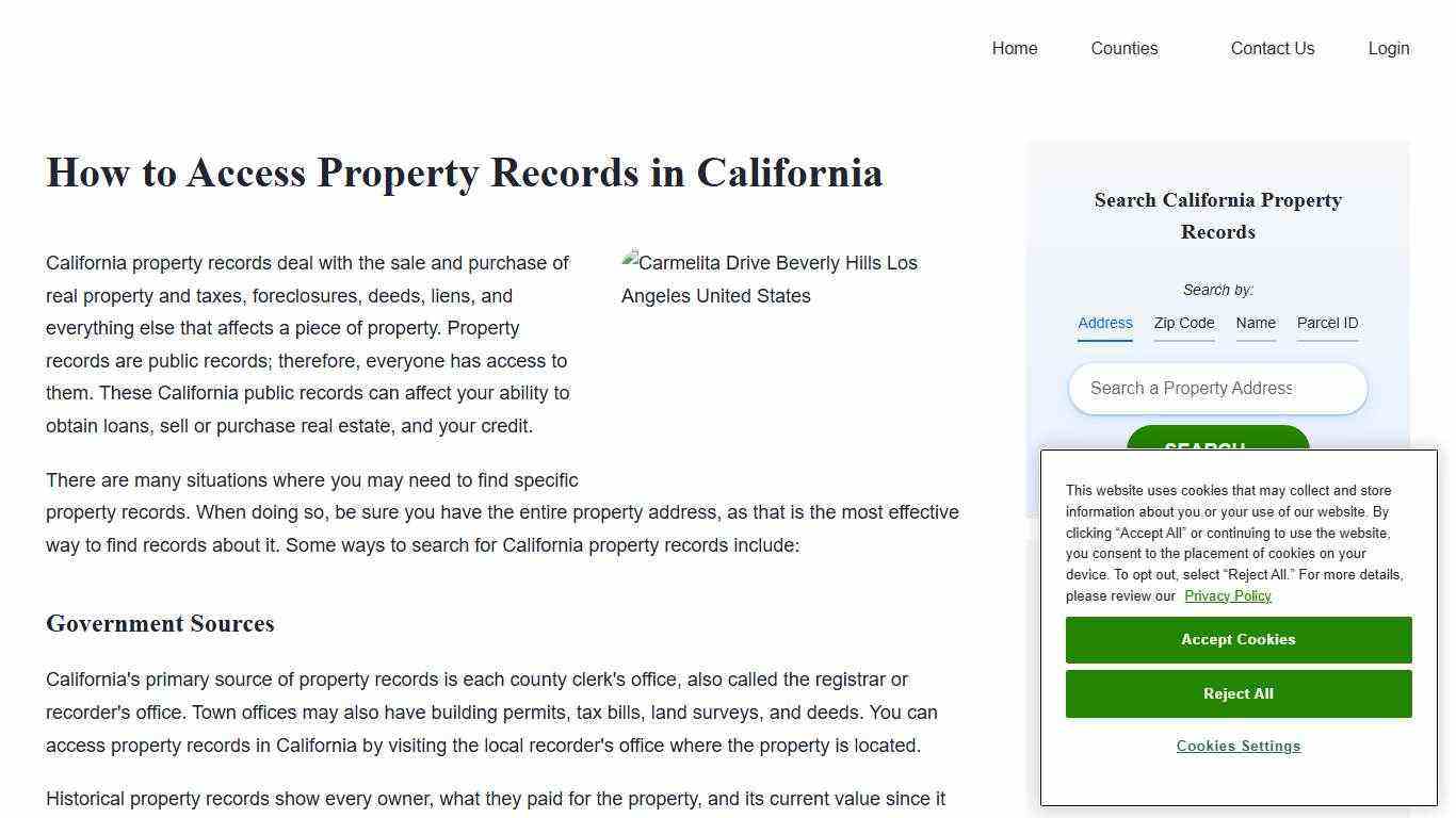 California Property Records Search | Owners, Deeds, Permits